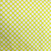 White Polka Dots on Bright Yellow Nylon Spandex Swimsuit Fabric