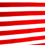 Red and White 6/8 inch Stripe Knit Fabric