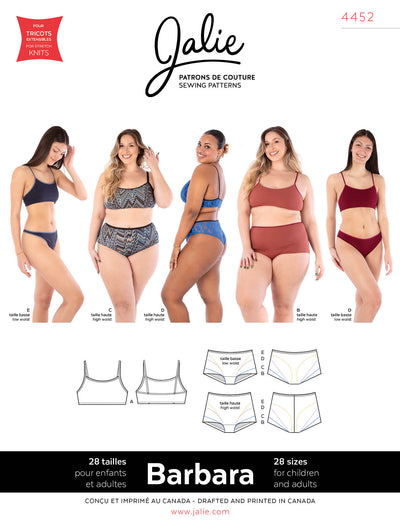 Barbara Underwear Set Sewing Pattern by Jalie