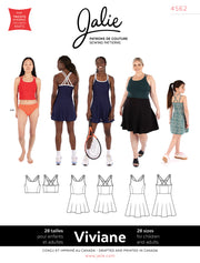 Viviane Athletic Top and Dress Sewing Pattern by Jalie