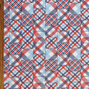 Americana Patchwork Poly Spandex Swimsuit Fabric