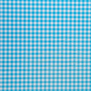 Azure Blue Gingham Poly Spandex Swimsuit Fabric