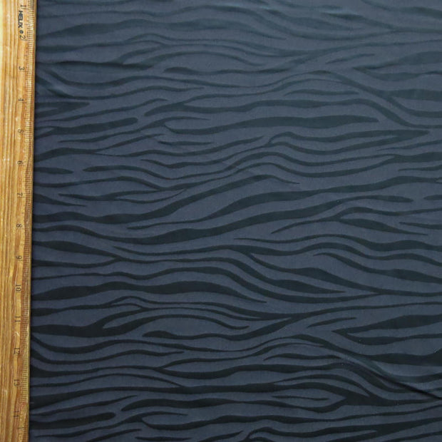 Olympus Black Tiger Foil Poly Spandex Athletic Jersey Knit Fabric