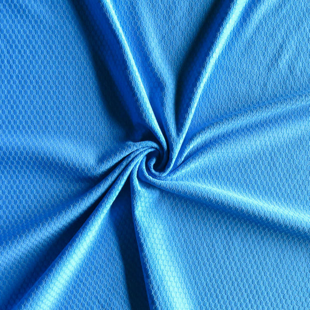 Blue Spark Dri-Fit Bubble Jacquard Poly Spandex Mesh Fabric – The