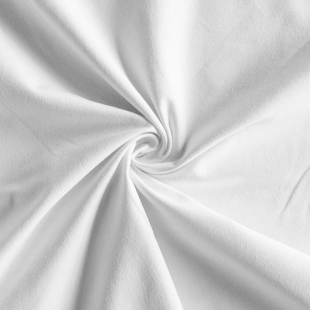 Bright White Cotton Lycra Jersey Knit Fabric
