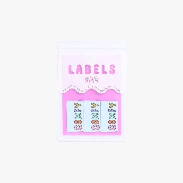 "Comfy" 6 Pack Woven Labels by Kylie and the Machine