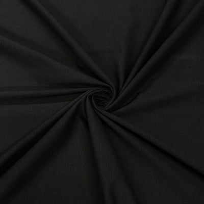 Black 220 GSM Cotton Spandex Jersey Knit Fabric