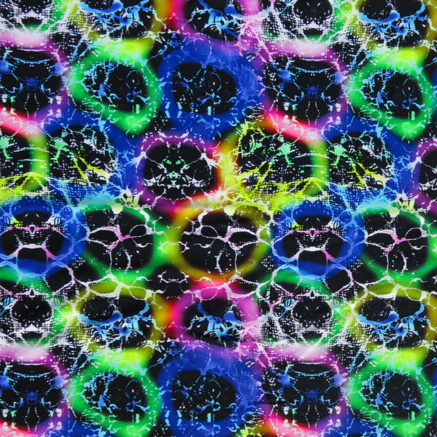 Chained Rainbow Nylon Spandex Swimsuit Fabric