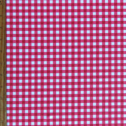 Classic Red Gingham Poly Spandex Swimsuit Fabric
