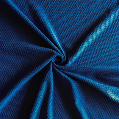 Dark Royal Dri-Fit Bubble Jacquard Poly Spandex Mesh Fabric