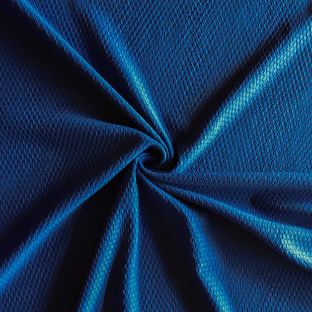 Dark Royal Dri-Fit Bubble Jacquard Poly Spandex Mesh Fabric