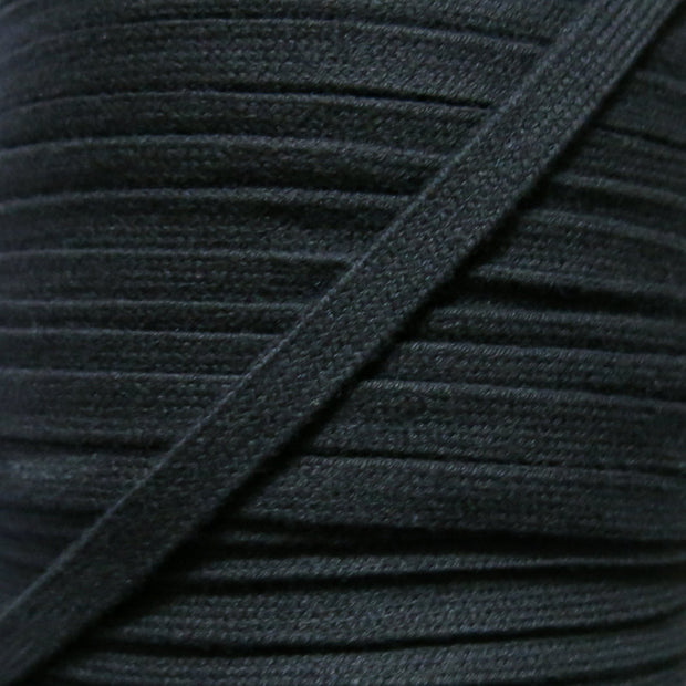 New Black 3/8 Cotton Hoodie Drawstring Flat Tape