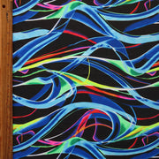 Electric Ribbons Nylon Spandex Swimsuit Fabric - 21" Remnant