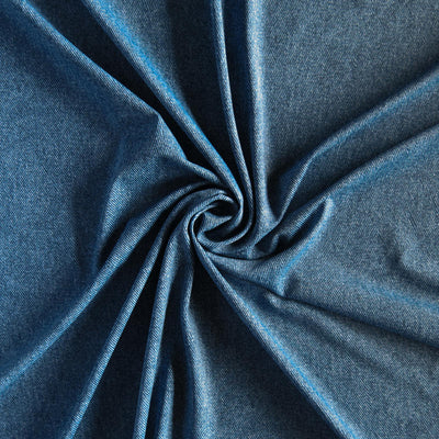 Classic Blue Faux Denim Poly Spandex Swimsuit Fabric