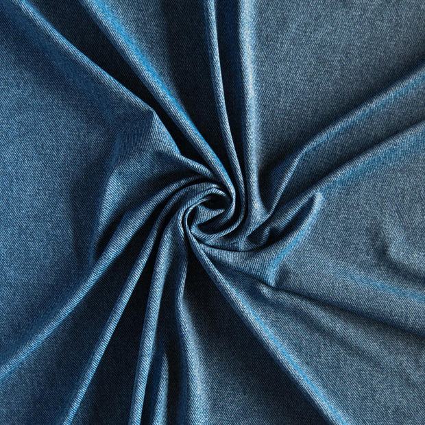 Classic Blue Faux Denim Poly Spandex Swimsuit Fabric