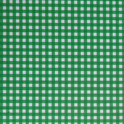 Grass Green Gingham Poly Spandex Swimsuit Fabric