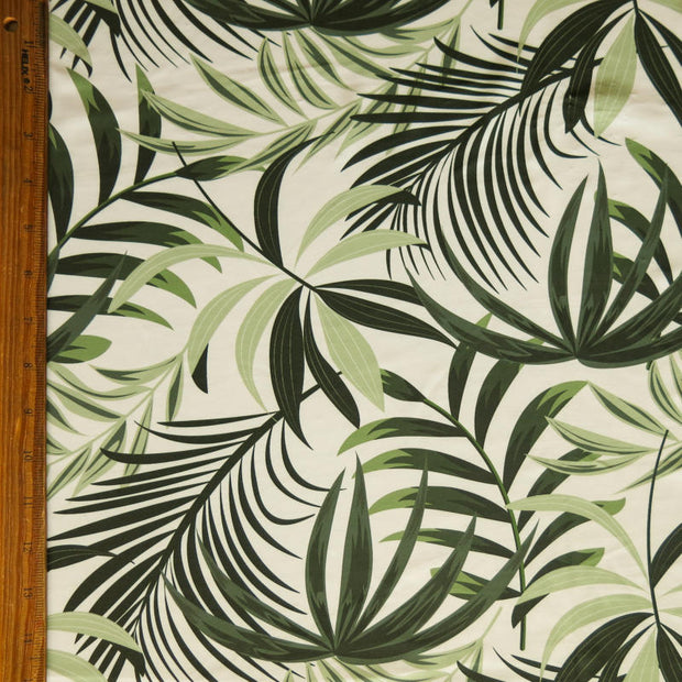 New Green Palms Poly Spandex Swimsuit Fabric