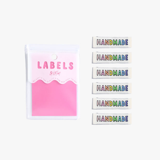"Handmade" 6 Pack Woven Labels by Kylie and the Machine