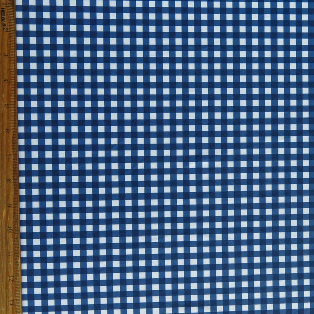 Harmony Blue Gingham Poly Spandex Swimsuit Fabric