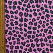 Hot Pink Leopard Print Nylon Spandex Swimsuit Fabric