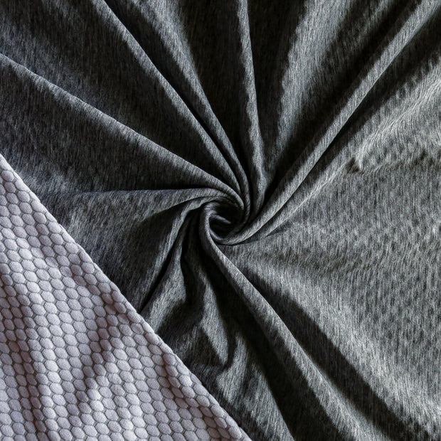 Lilac Grey Heathered Dry Switch Poly Spandex Fleece Knit Fabric – The  Fabric Fairy