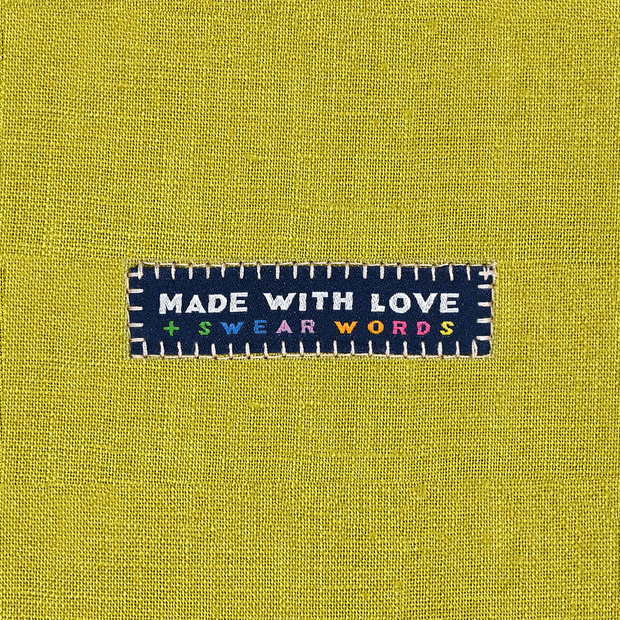 "Made with Love and Swear Words" 6 Pack Woven Labels by Kylie and the Machine