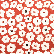 Warm Brown Mod Floral Poly Spandex Swimsuit Fabric