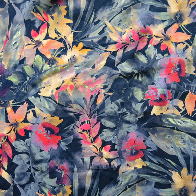 Nighttime Floral Nylon Spandex Swimsuit Fabric