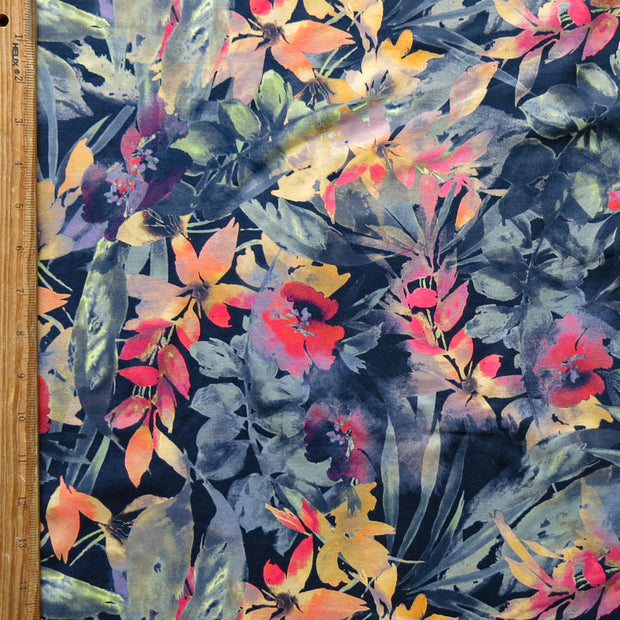 Nighttime Floral Nylon Spandex Swimsuit Fabric