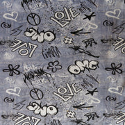 OMG Graffiti Cotton Spandex Jersey Knit Fabric