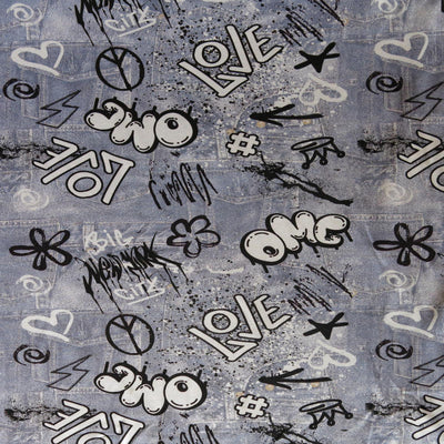 OMG Graffiti Cotton Spandex Jersey Knit Fabric