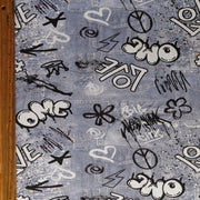 OMG Graffiti Cotton Spandex Jersey Knit Fabric