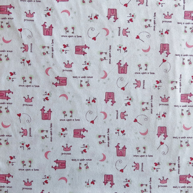 Once Upon a Time Poly Cotton Jersey Knit Fabric - 35" Remnant