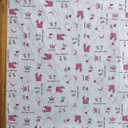 Once Upon a Time Poly Cotton Jersey Knit Fabric - 35" Remnant