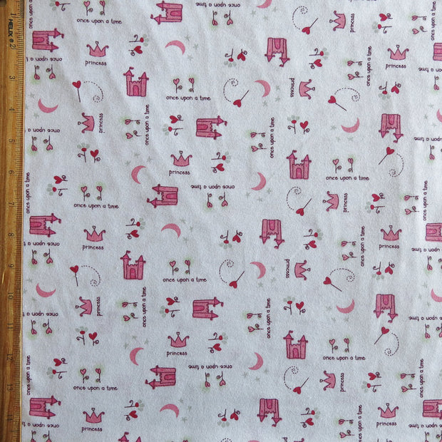 Once Upon a Time Poly Cotton Jersey Knit Fabric - 35" Remnant