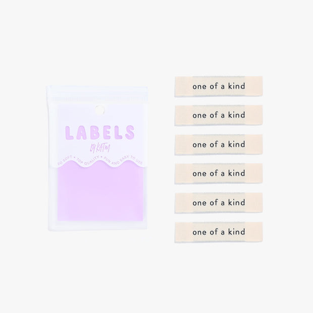 "One of a Kind" 6 Pack Woven Labels by Kylie and the Machine