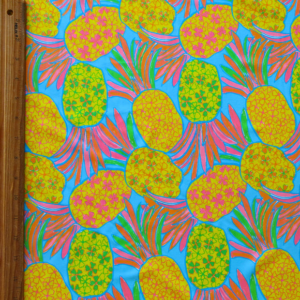 Party Pineapples Nylon Spandex Swimsuit Fabric