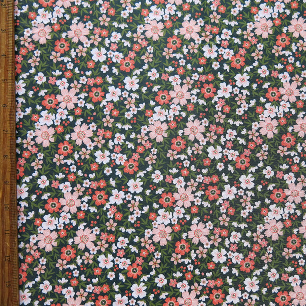 Peachy Keen Ditsy Floral Poly Spandex Swimsuit Fabric