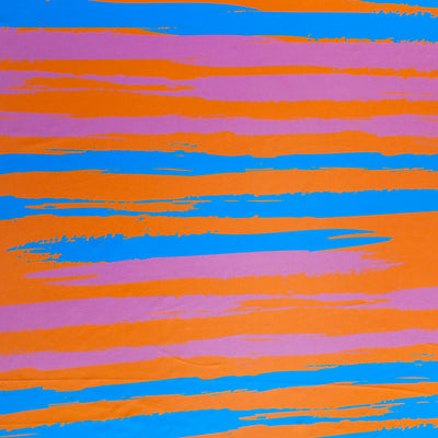 Pink, Orange, and Blue Bright Stripes Poly Spandex Swimsuit Fabric