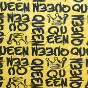 Queen on Yellow Cotton Spandex Jersey Knit Fabric