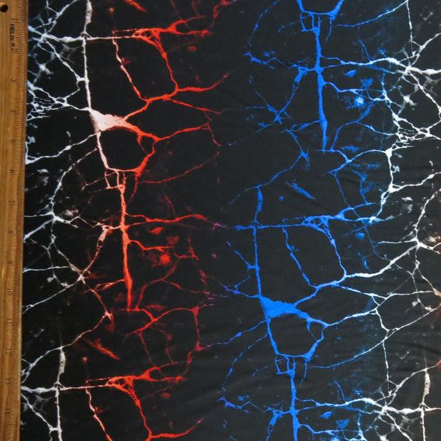 Red, White, and Blue Lightning Nylon Spandex Swimsuit Fabric