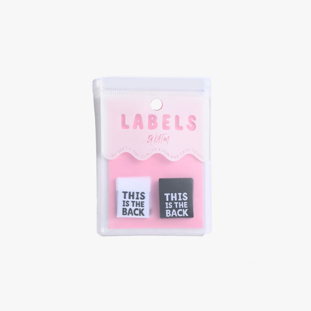 "This is the Back" 6 Pack Woven Labels by Kylie and the Machine