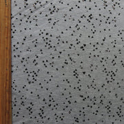 Tiny Black and Rose Gold Foil Hearts on Heathered Grey Rayon Spandex French Terry Fabric - 22" Remnant