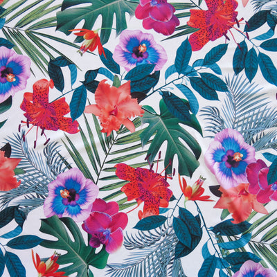 Tropicalia Floral Nylon Spandex Swimsuit Fabric - 18" Remnant