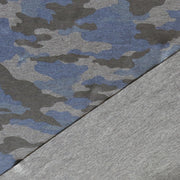 Blue Grey Camo Marl Dry-Flex Ubersoft Poly Lycra Jersey Knit Fabric