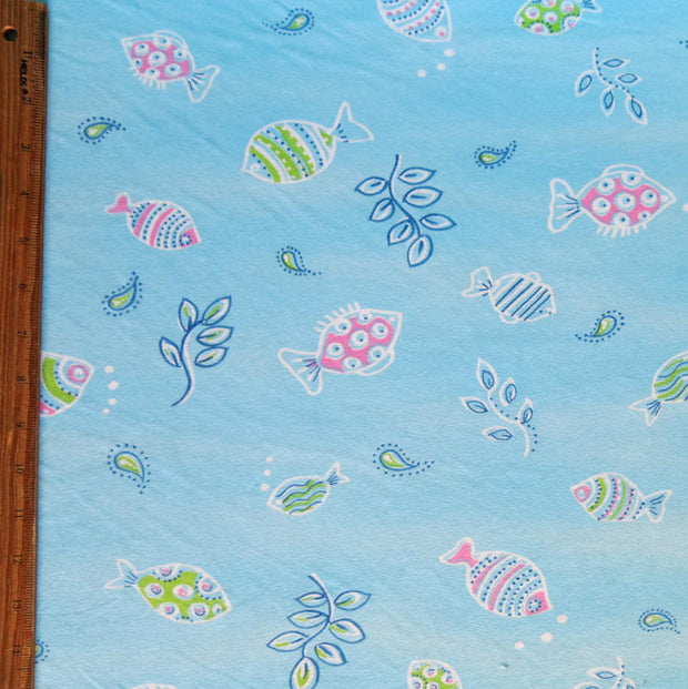 Under the Sea Cotton Knit Fabric - 19" Remnant