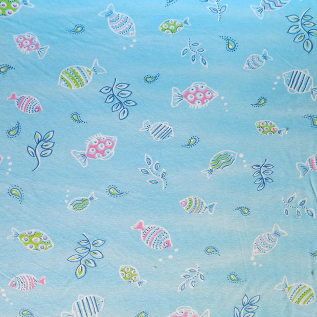 Under the Sea Cotton Knit Fabric - 19" Remnant