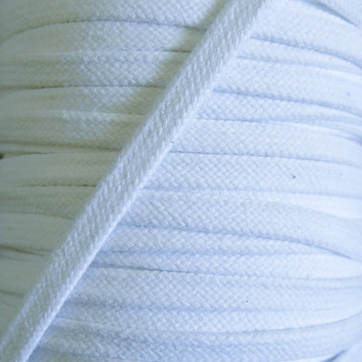 New White 3/8 Cotton Hoodie Drawstring Flat Tape