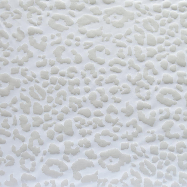 Olympus White Leopard Foil Poly Spandex Athletic Jersey Knit Fabric