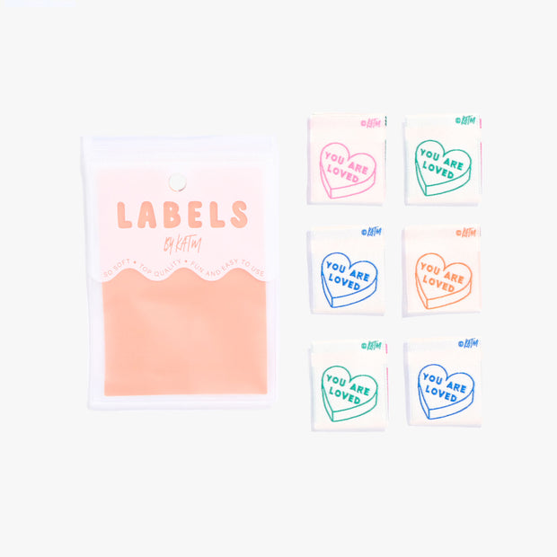 "You are Loved" 6 Pack Woven Labels by Kylie and the Machine